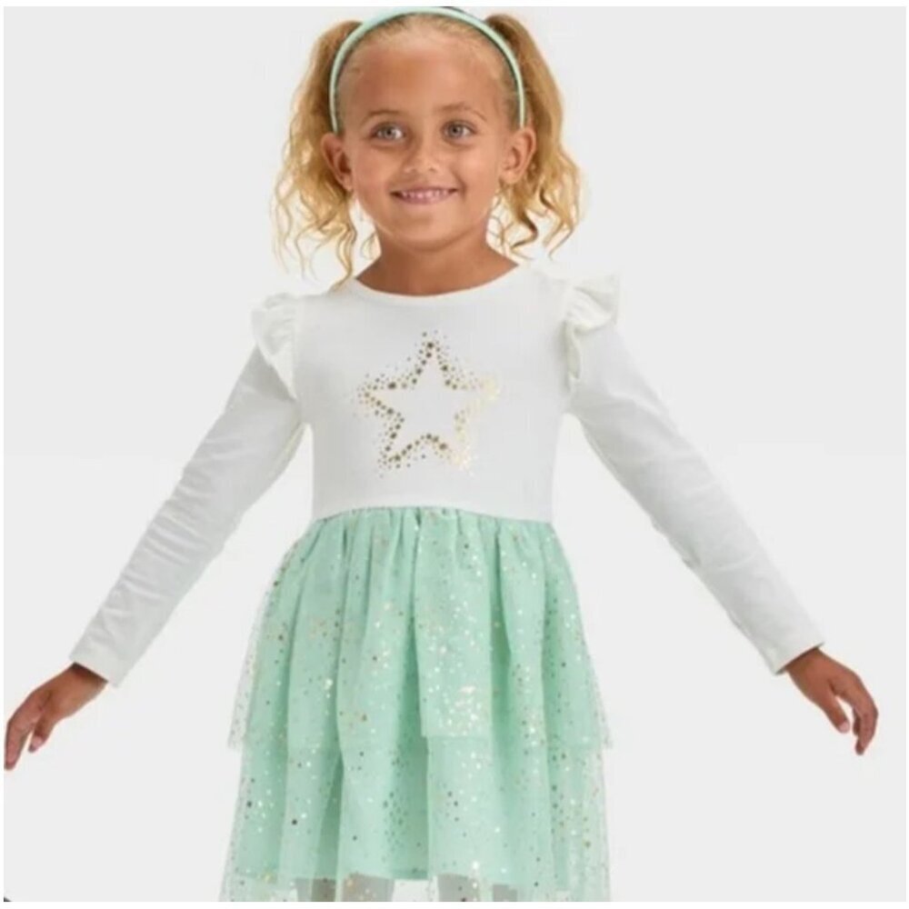 Cat & Jack Baby Girls Long Sleeve Dress Size 2T NWT